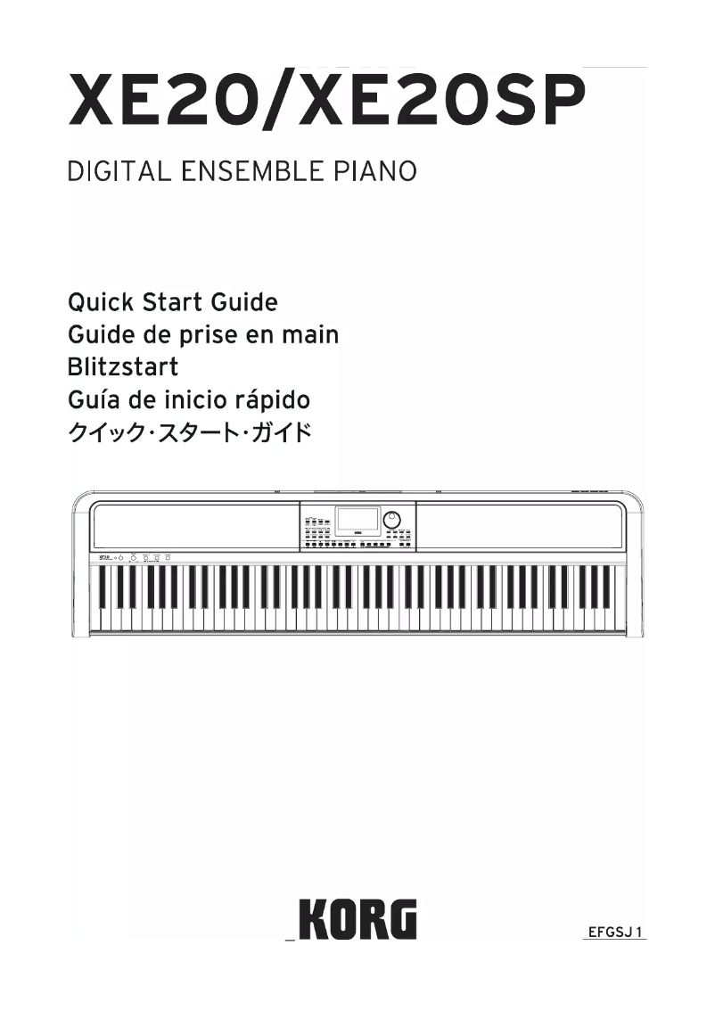 Page n°1 - Manuel utilisateur Korg XE20SP