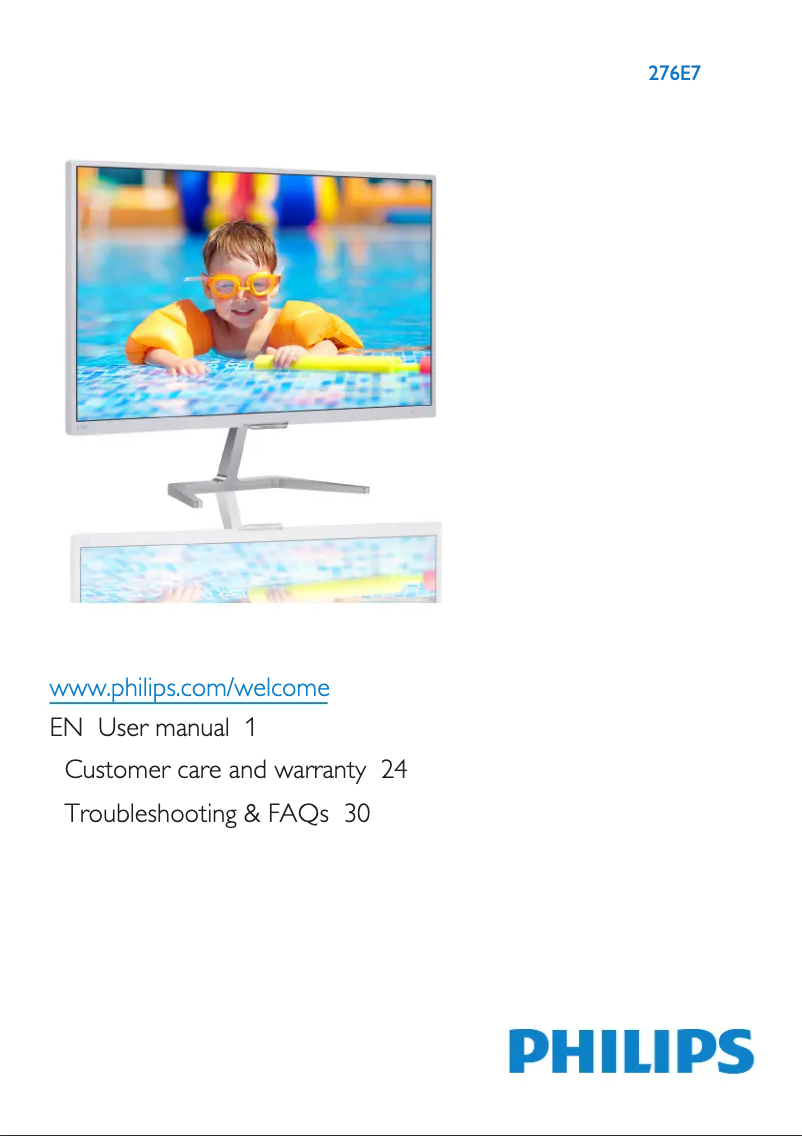Página 1 del manual Manual de usuario Philips 276E7