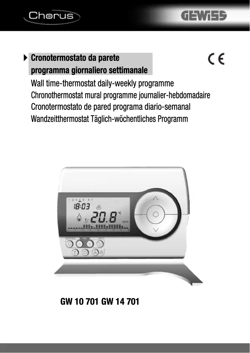 Page 1 of the manual User Manual Gewiss GW14701
