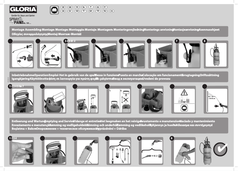 Página 1 del manual Manual de usuario GLORIA Spray&Paint