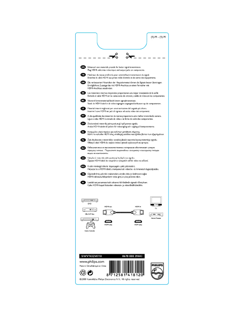 Page 1 de la notice Mode d'emploi Philips SED7432W
