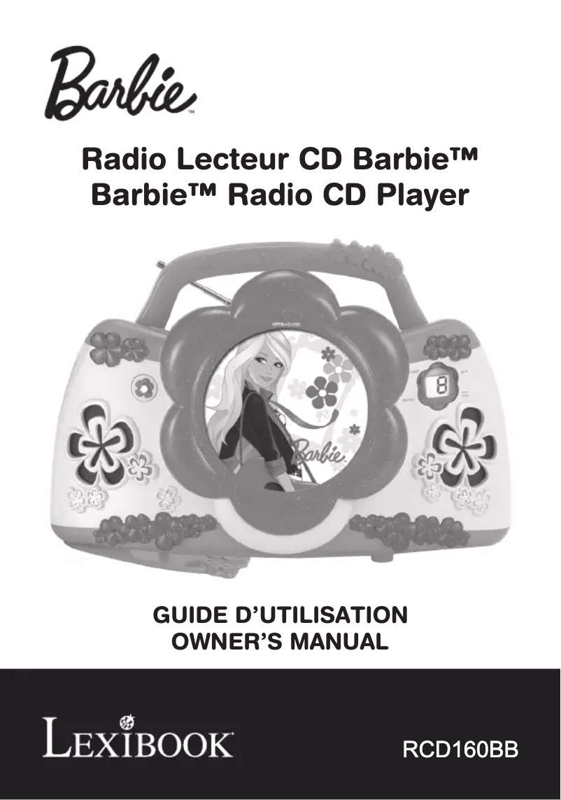 Page 1 de la notice Manuel utilisateur Lexibook RCD160BB