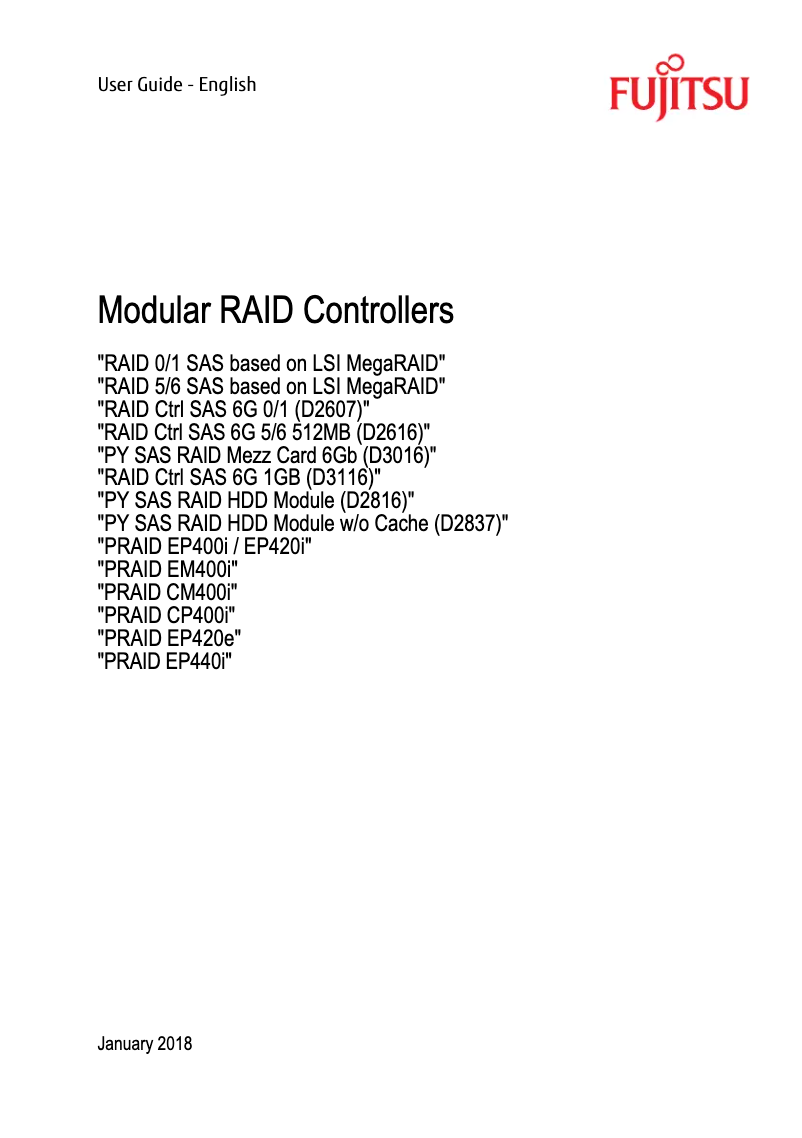 Page n°1 - Manuel utilisateur Fujitsu TFM Module f/FBU option