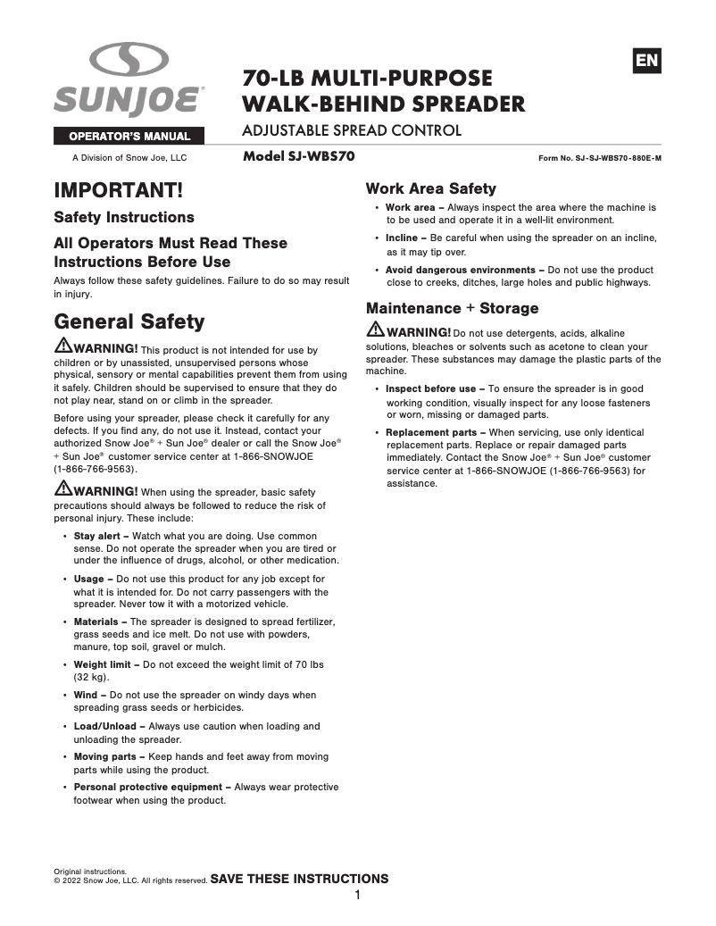 Image de la première page du manuel de l'appareil SJ-WBS70
