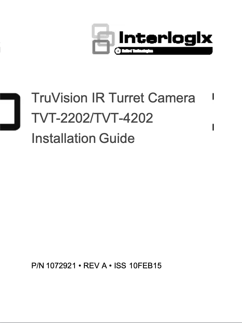 Page n°1 - Manuel utilisateur Interlogix TruVision TVT-4202