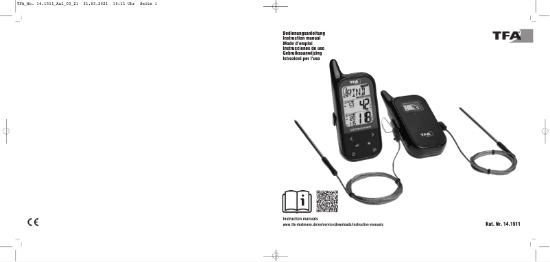 Page n°1 - Manuel utilisateur TFA Küchen-Chef Twin 14.1511