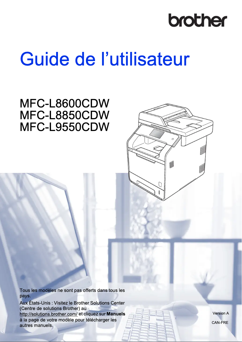 Page n°1 - Manuel utilisateur Brother MFC-L8850CDW