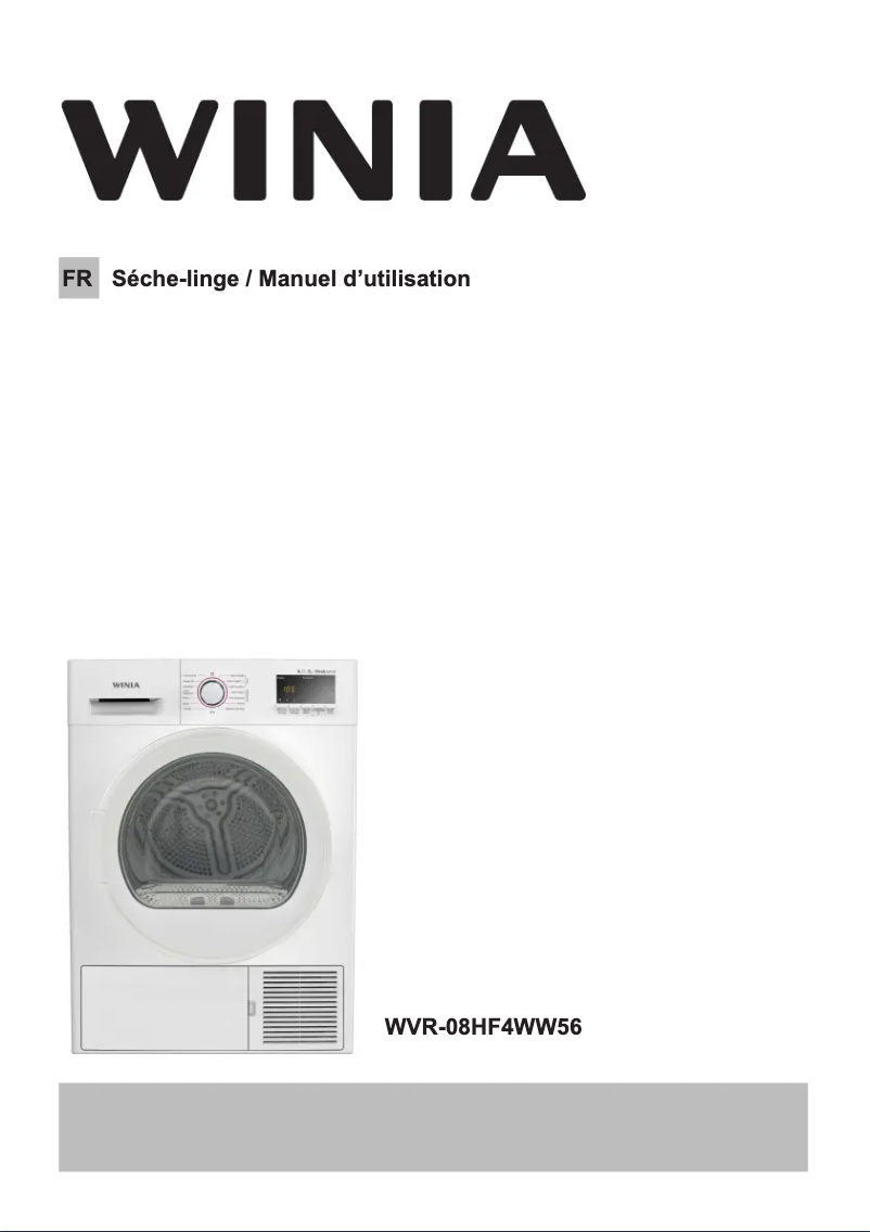 Page 1 de la notice Manuel utilisateur Winia WVR-08HF4WW56