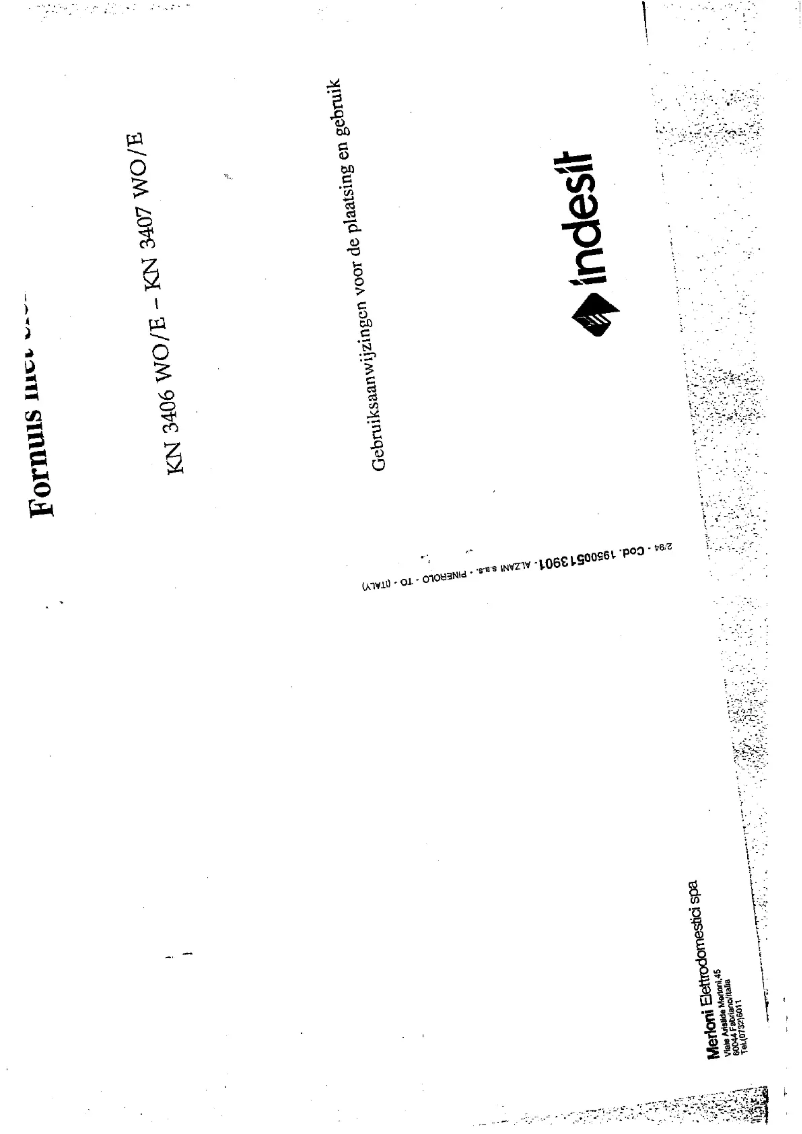 Image de la première page du manuel de l'appareil KN3406WO/E