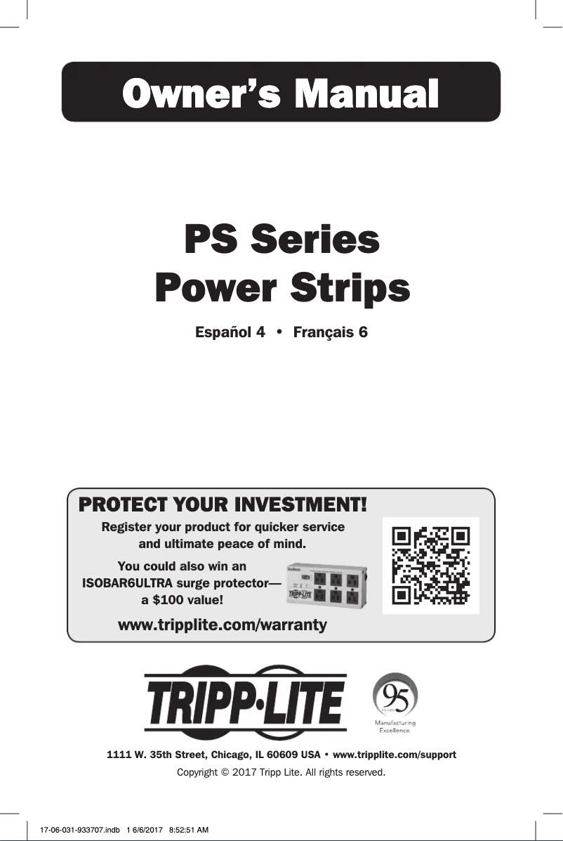 Page 1 de la notice Manuel utilisateur Tripp Lite PS-415-HG-OEM