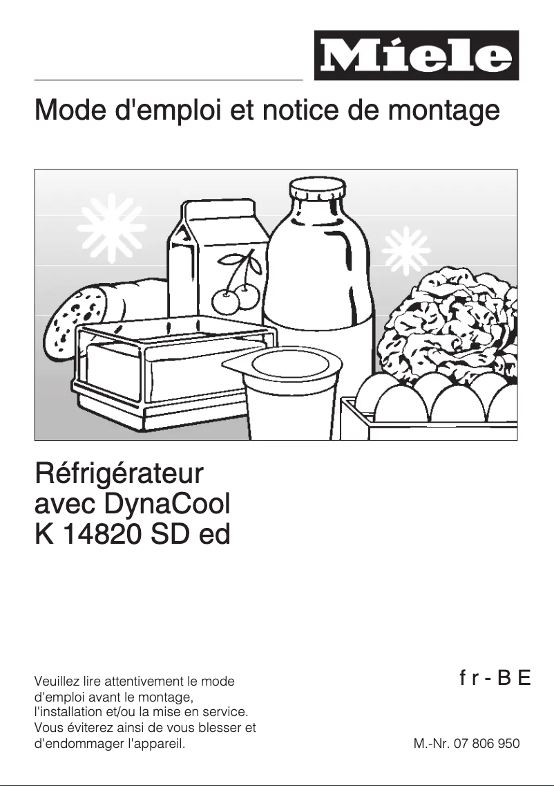 Page 1 de la notice Manuel utilisateur Miele 7988940