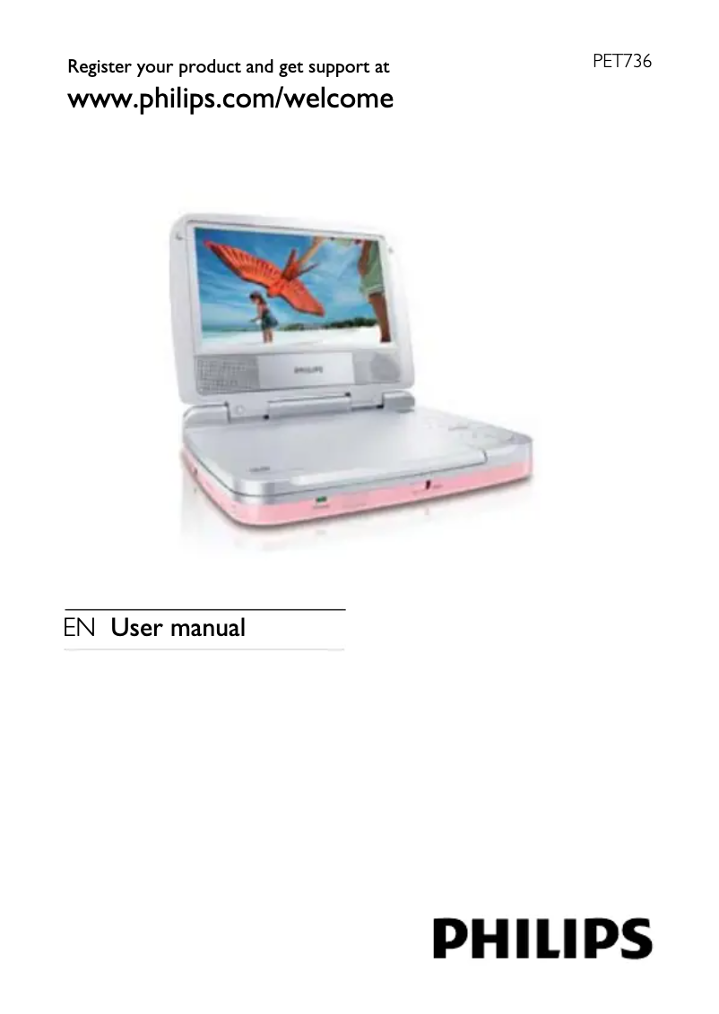 Page 1 de la notice Manuel utilisateur Philips PET736C