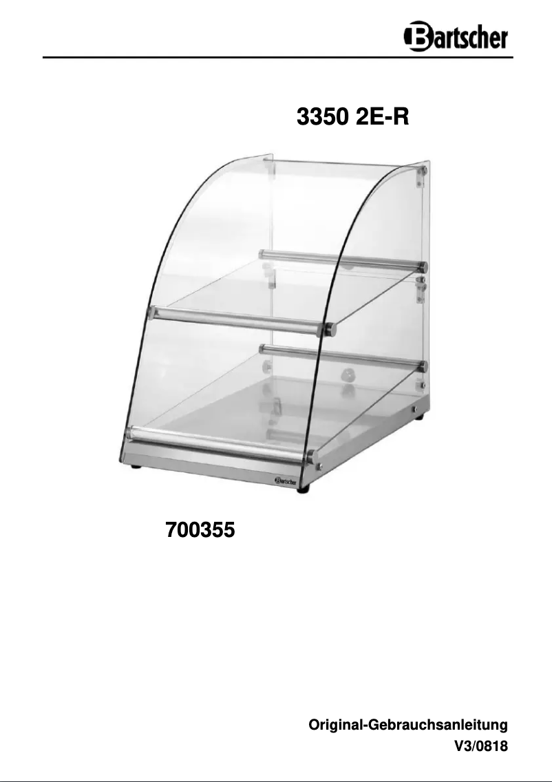 Page n°1 - Manuel utilisateur Bartscher 3350 2E-R