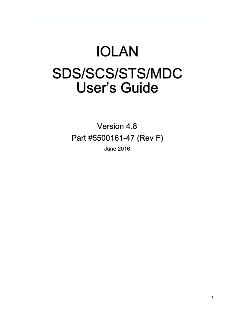 Image de la première page du manuel de l'appareil IOLAN STS4