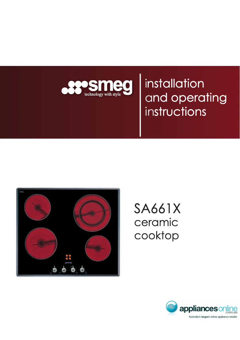 Page n°1 - Manuel utilisateur Smeg SA661X