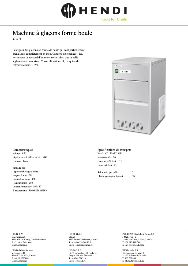 Page n°1 - Fiche technique Arktic 271773