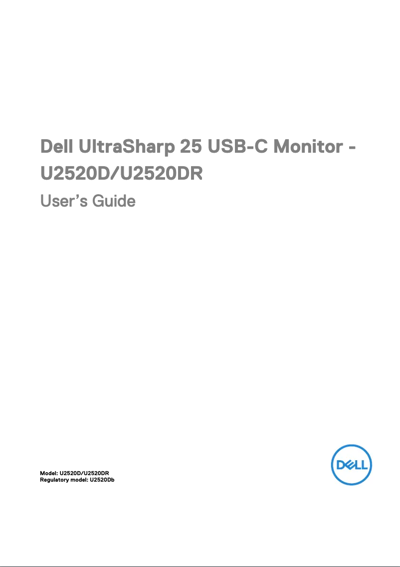 Page 1 de la notice Manuel utilisateur Dell UltraSharp U2520D