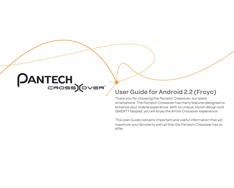 Image de la première page du manuel de l'appareil Crossover