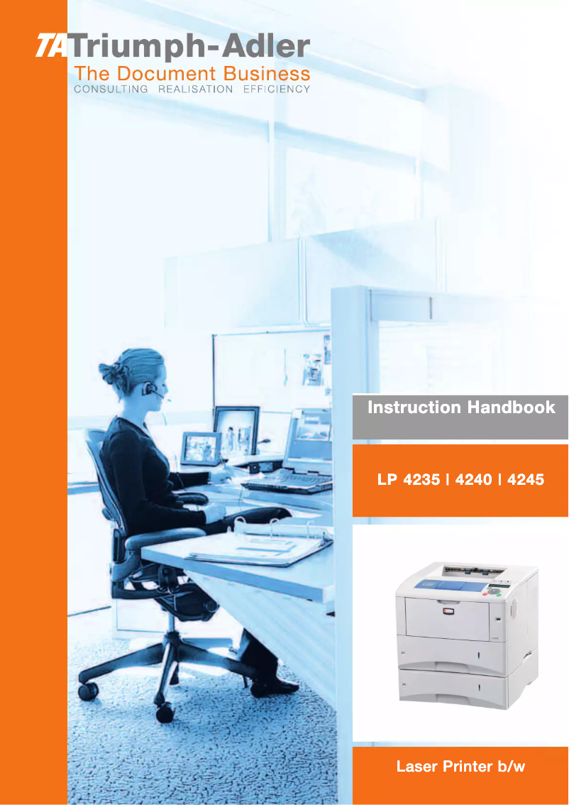 Page 1 de la notice Manuel utilisateur Triumph-Adler LP 4240