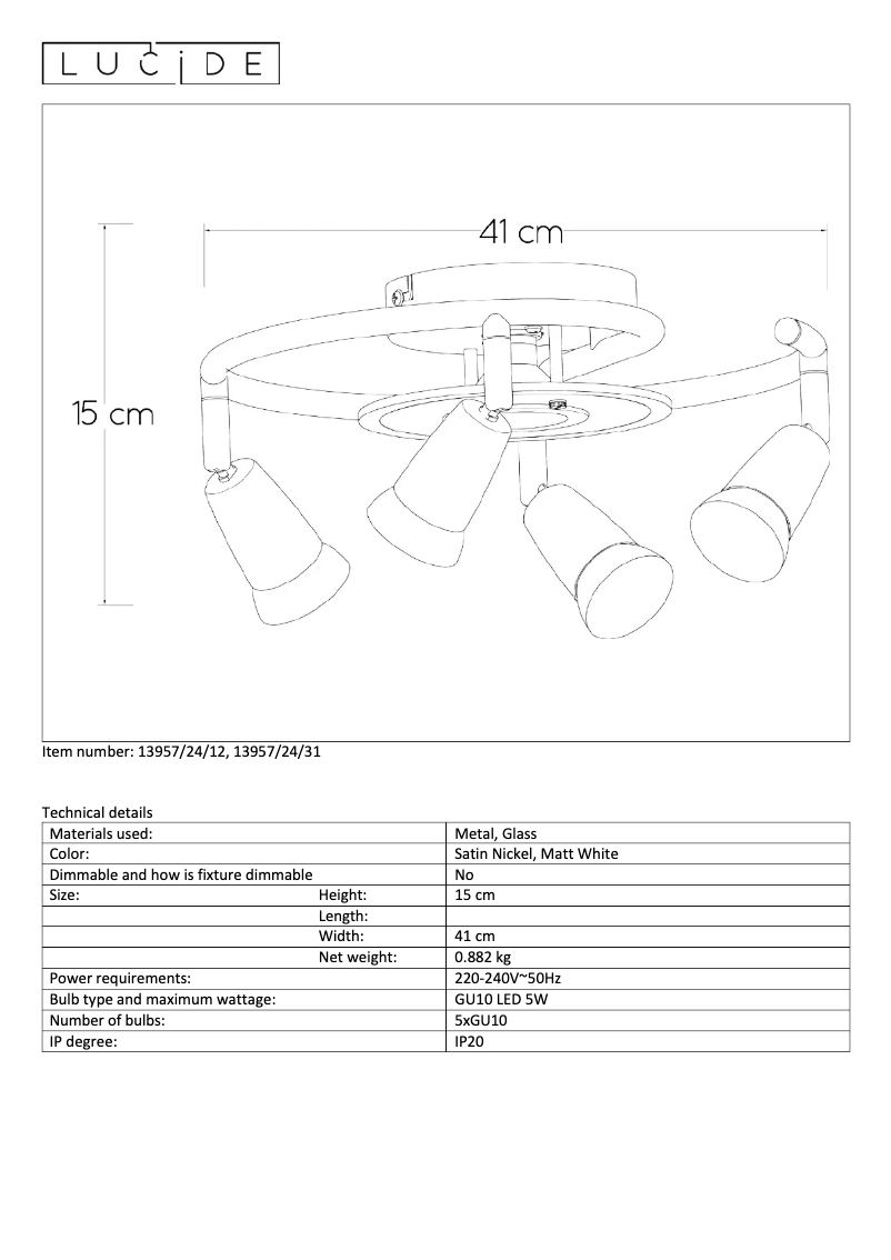 Image de la première page du manuel de l'appareil Bingo 13957/24/31