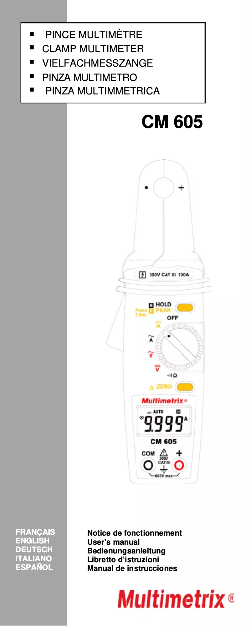 Image de la première page du manuel de l'appareil CM605