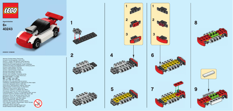 Page n°1 - Manuel utilisateur Lego Racecar 40243
