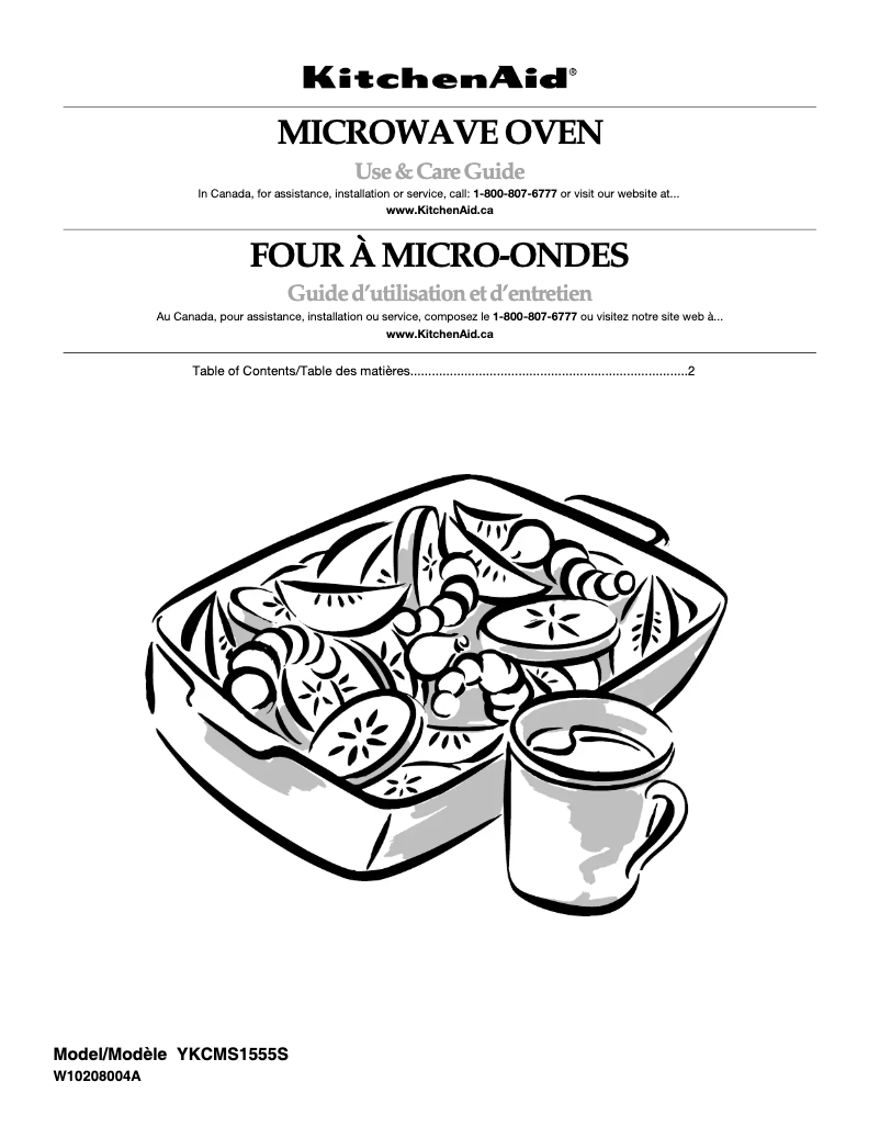 Page 1 de la notice Manuel utilisateur KitchenAid YKCMS1555SW0