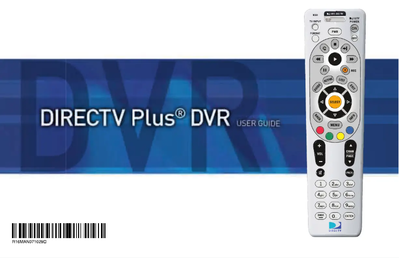 Page n°1 - Manuel utilisateur DirecTV R16