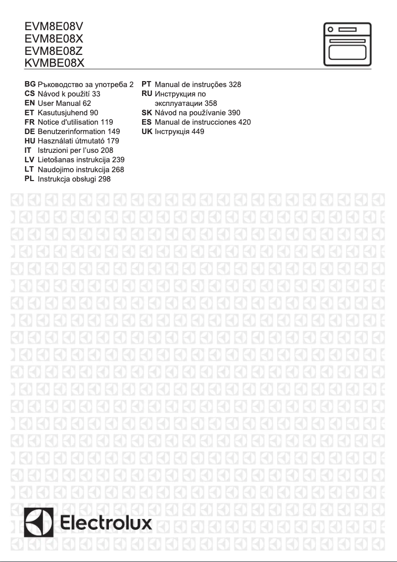 Page n°1 - Manuel utilisateur Electrolux EVM8E08Z