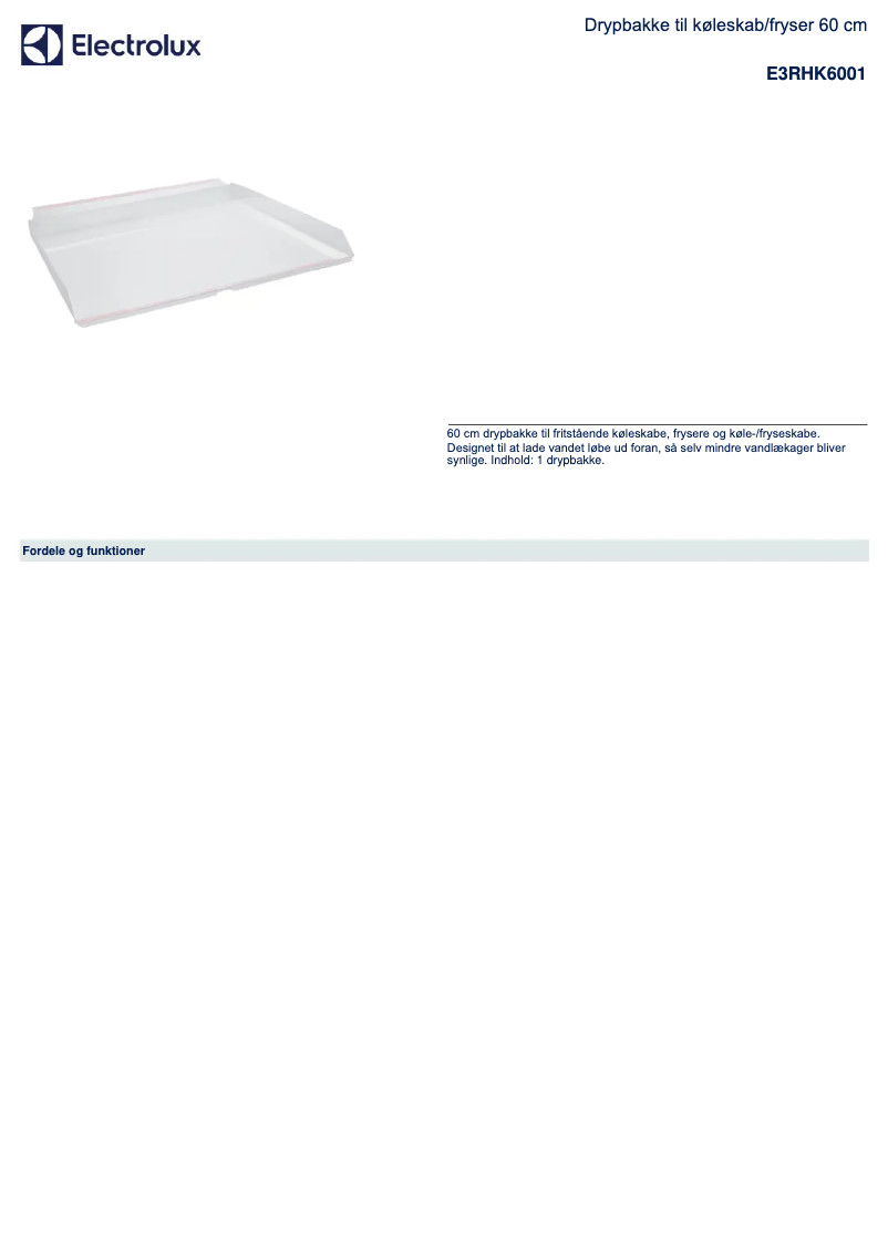 Image de la première page du manuel de l'appareil E3RHK6001