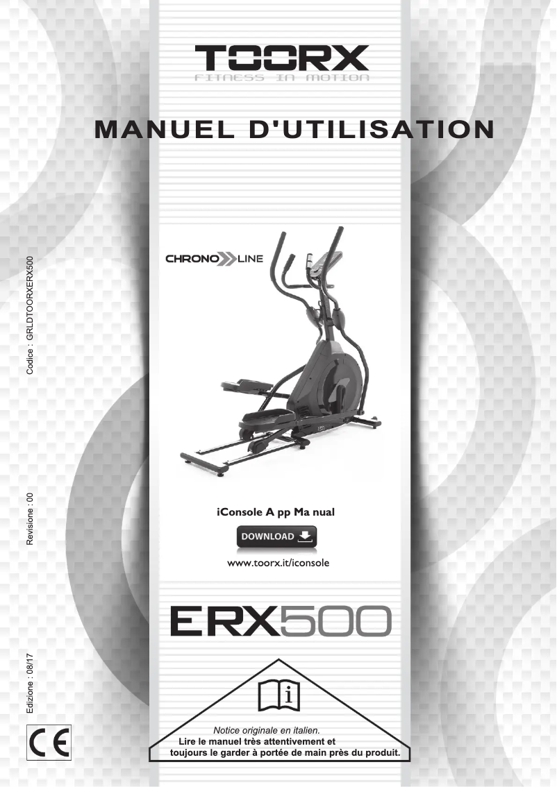 Page 1 de la notice Manuel utilisateur Toorx ERX-500