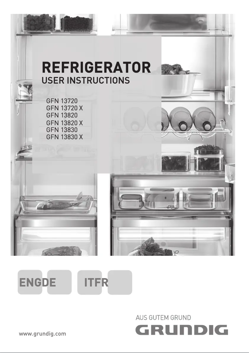 Page n°1 - Manuel utilisateur Grundig GFN 13830 X