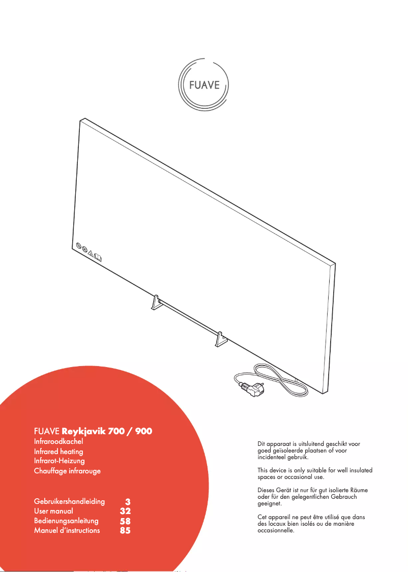 Page n°1 - Manuel utilisateur Fuave Reykjavik 700