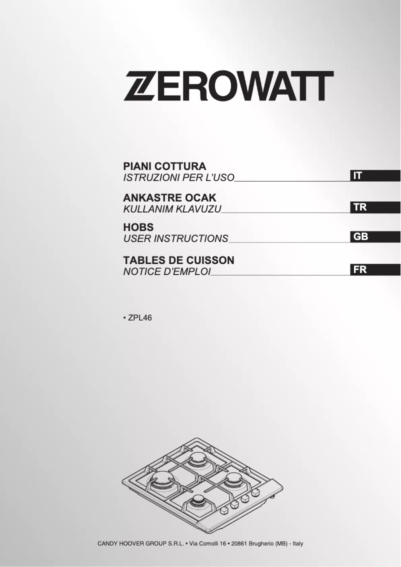 Page n°1 - Manuel utilisateur Zerowatt ZPL46SX