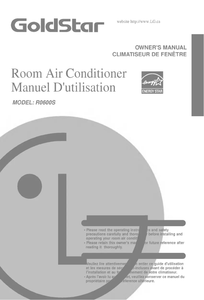 Image de la première page du manuel de l'appareil R0600S
