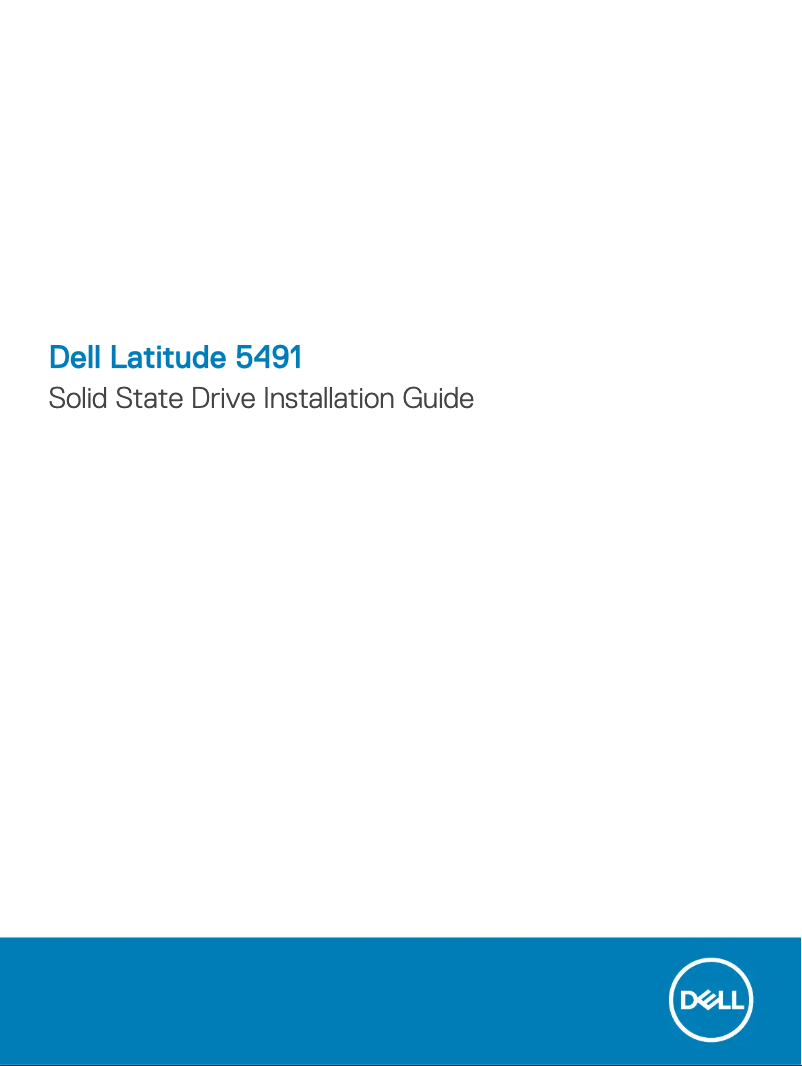 Page n°1 - Guide d'installation Dell Latitude 5491
