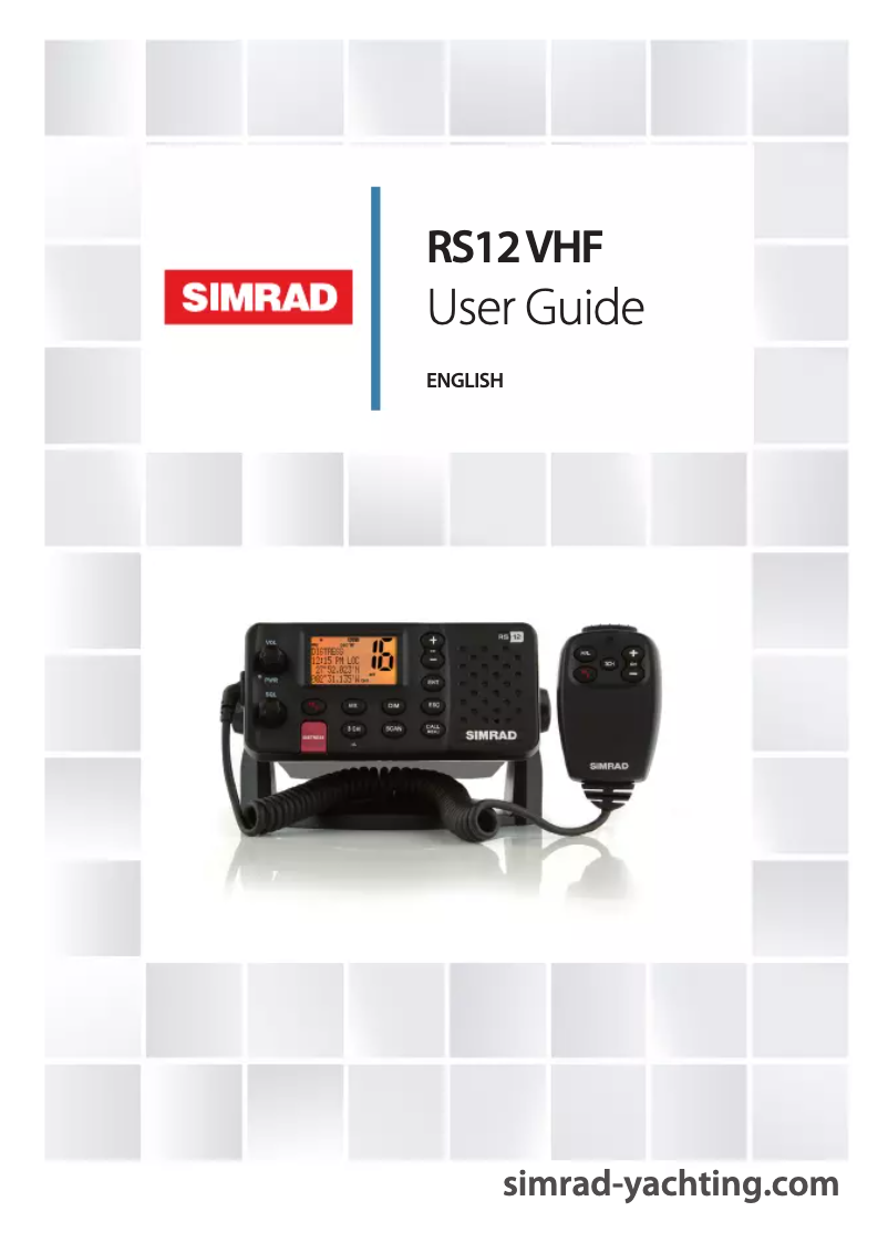 Page 1 de la notice Manuel utilisateur Simrad RS12 VHF
