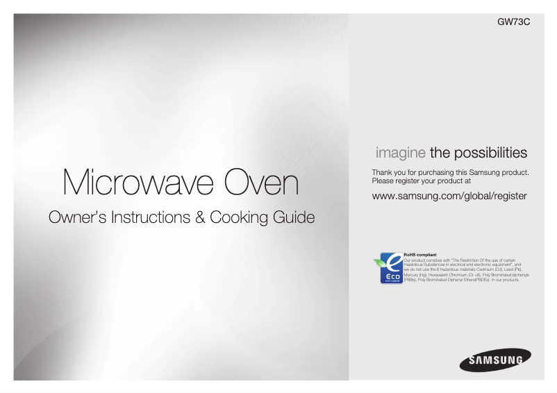 Page n°1 - Manuel utilisateur Samsung GW73C