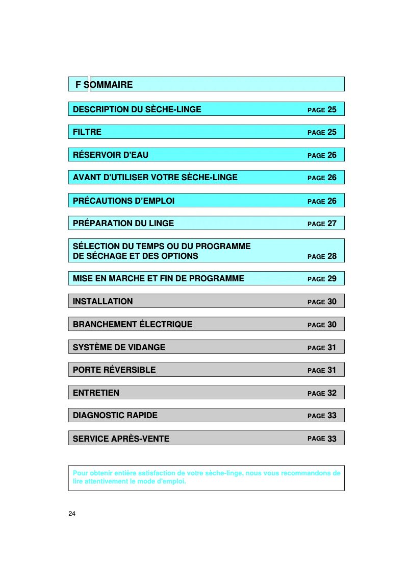 Page 1 de la notice Manuel utilisateur Bauknecht TRK advance