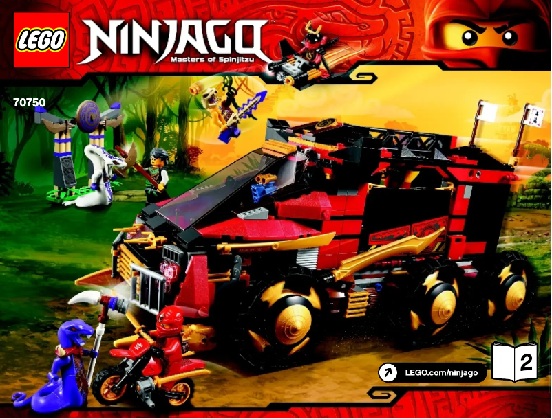 Page 1 de la notice Manuel utilisateur Lego Ninjago 70750