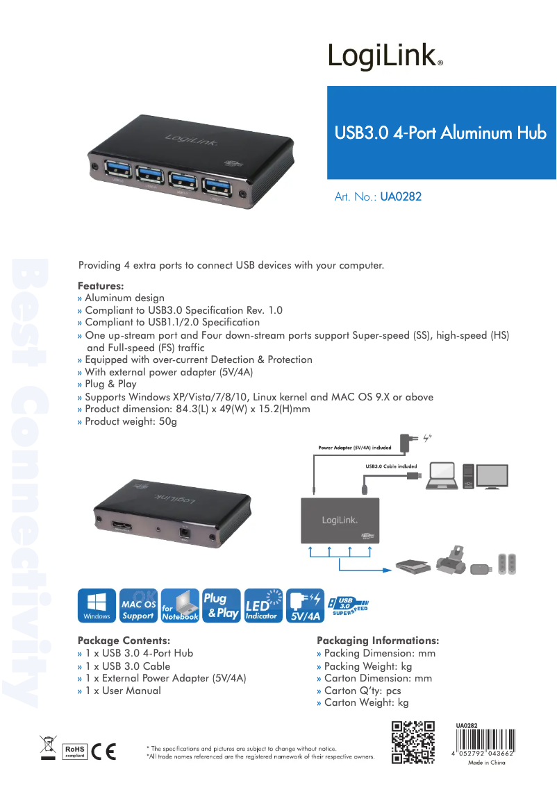 Página 1 del manual Manual de usuario LogiLink UA0282