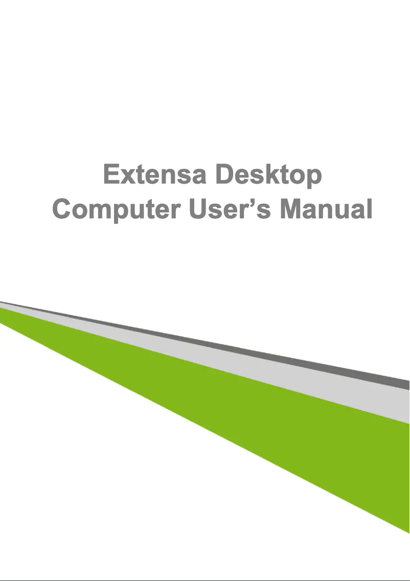 Image de la première page du manuel de l'appareil Extensa EX2610G