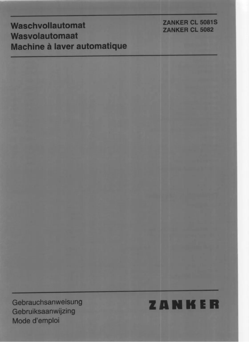 Page n°1 - Manuel utilisateur Zanker CL 5081S