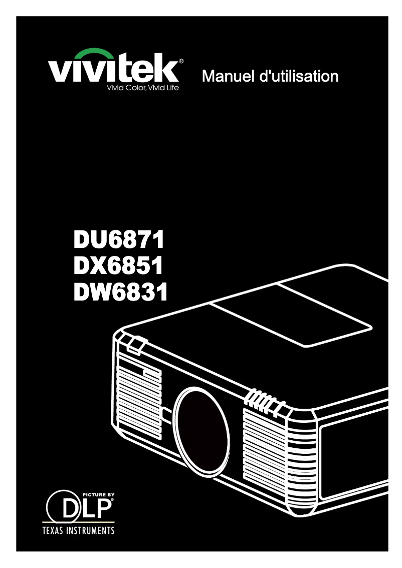 Page n°1 - Manuel utilisateur Vivitek DW6851