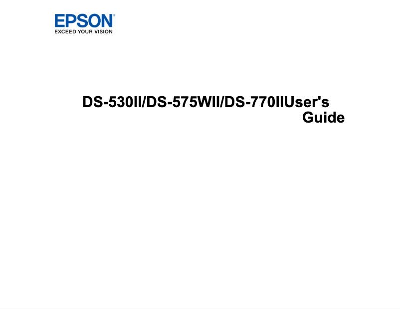 Page 1 de la notice Manuel utilisateur Epson WorkForce DS-575W