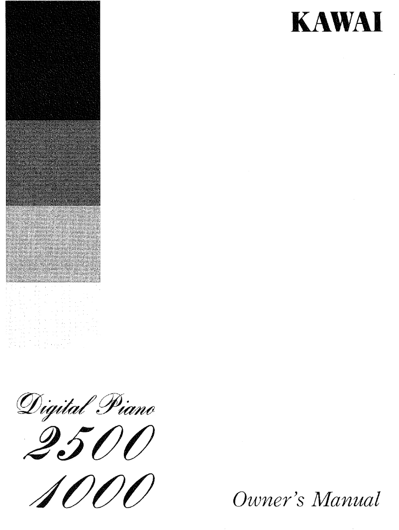 Page 1 de la notice Manuel utilisateur Kawai P1000