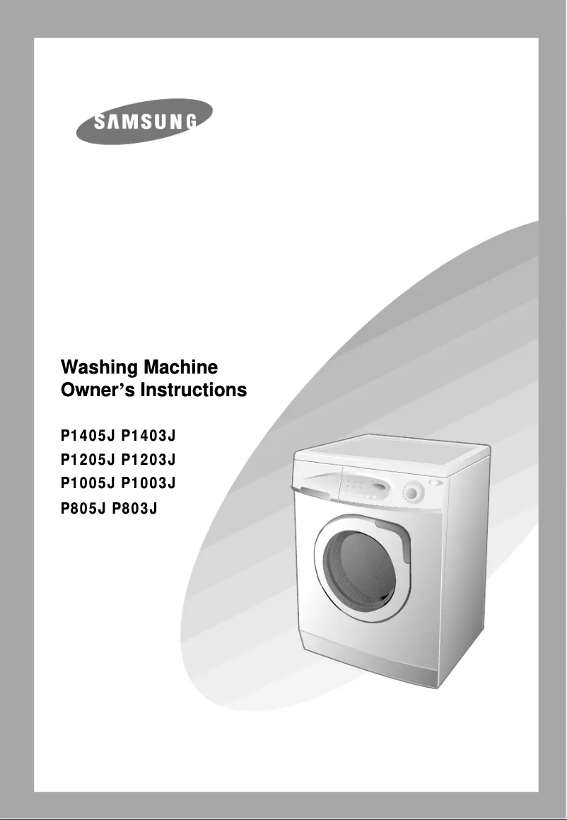 Image de la première page du manuel de l'appareil P803J