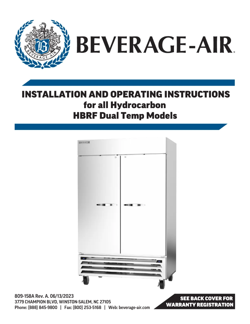 Image de la première page du manuel de l'appareil HBR49HC-1-003