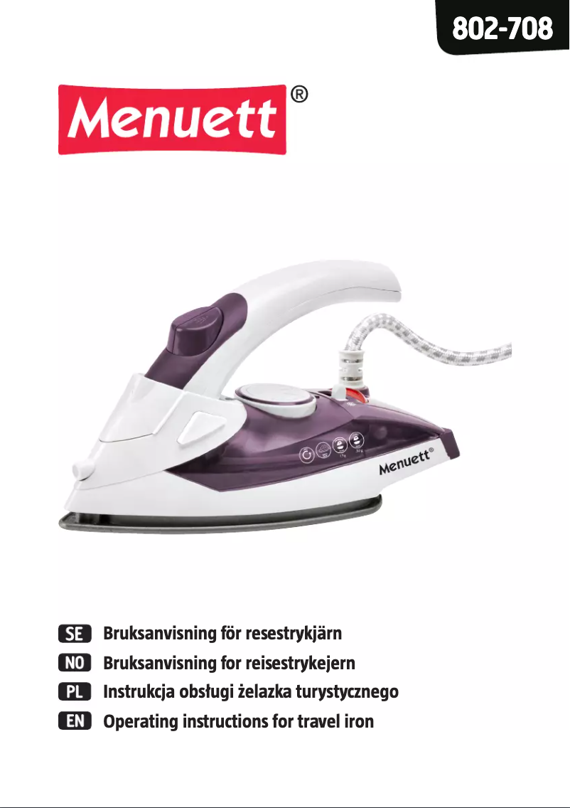 Page 1 de la notice Manuel utilisateur Menuett 802-708