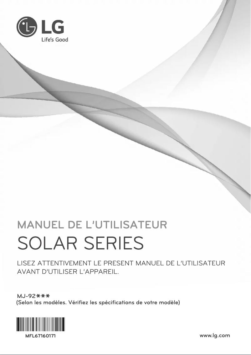 Page n°1 - Manuel utilisateur LG MJ-9250WH